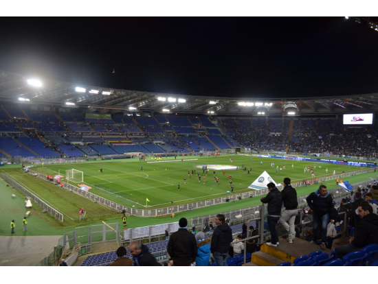 試合開始前の練習風景です。