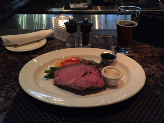 The KEGで注文したステーキ。ミディアムレアでいただきました。