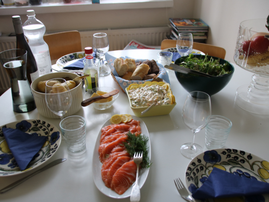 前菜たち。サーモンが絶品。