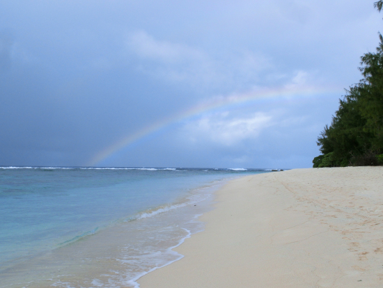 リティディアンビーチに虹が出現!