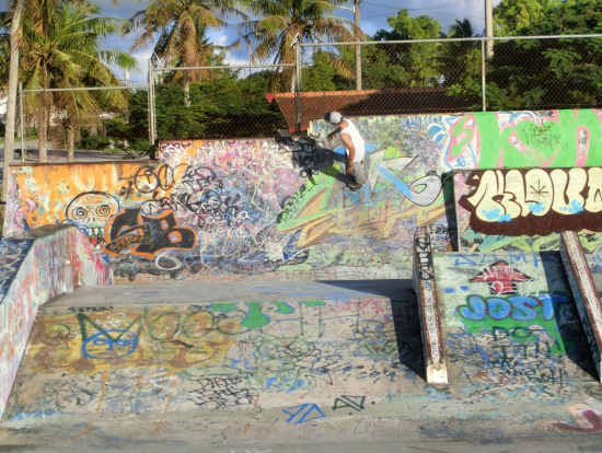 スケートパークで技を披露してくれた♪