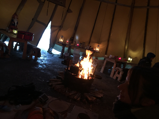 テントの内部。