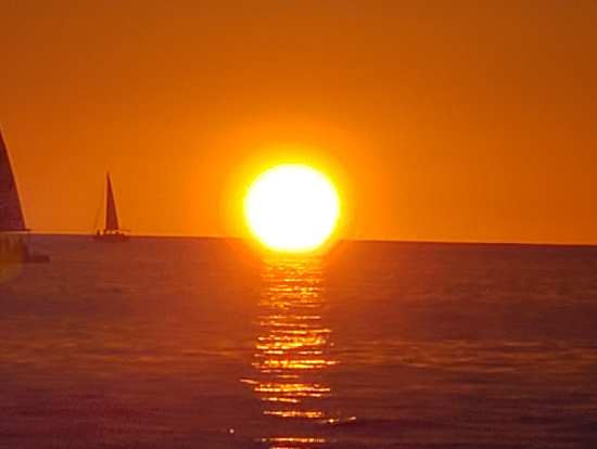 This is a sunset photo from the cruise.