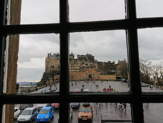 レストランからみたエジンバラ城
