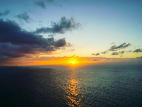 恋人岬からの夕日