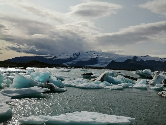 流氷となって海に流れていた