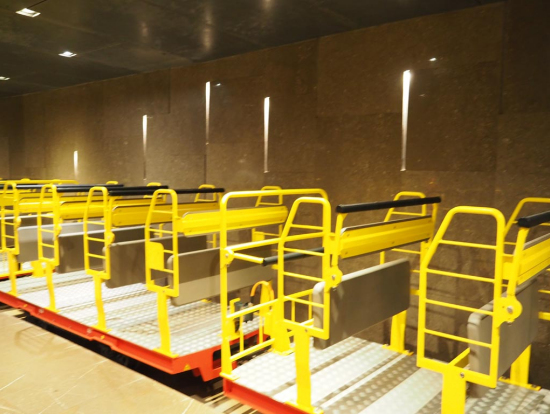 洞窟内ではこれに乗って途中まで進みます！