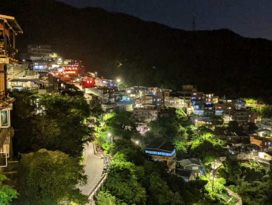 九份の展望台からの夜景