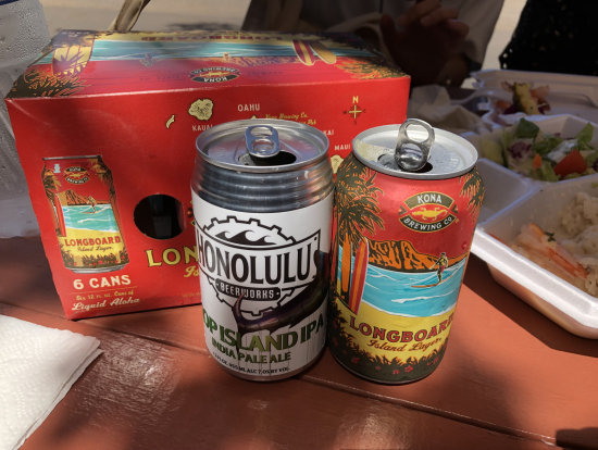 カマロンで地ビール飲みながらふりふりチキンとガーリックシュリンプいただきました。