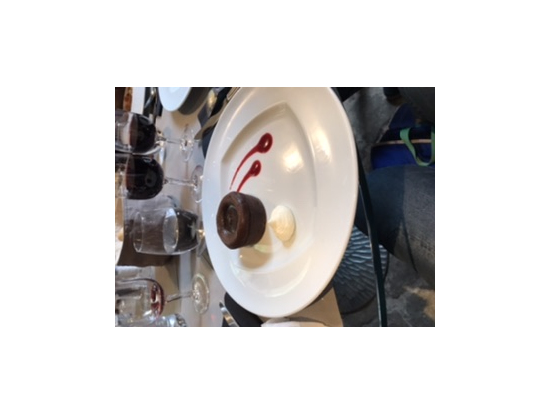 お昼の食事 デザート 熱々でした。