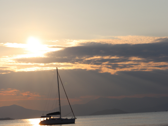 エーゲ海の夕日
