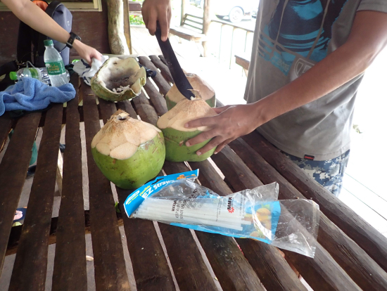 最後はココナツジュースをいただきました