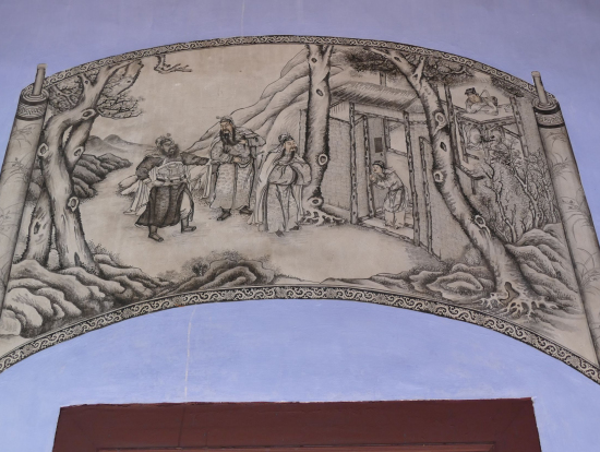 クー・コンシー内に飾られた、三国志「三顧の礼」の場面