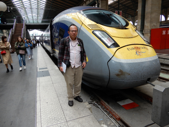 パリ北駅に到着したユーロスターです。