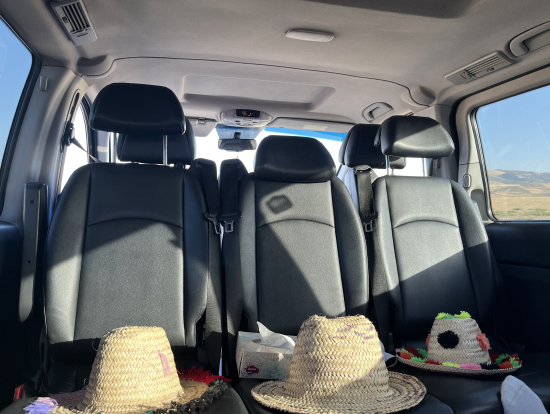 車内広々!(帽子買いすぎました。。)