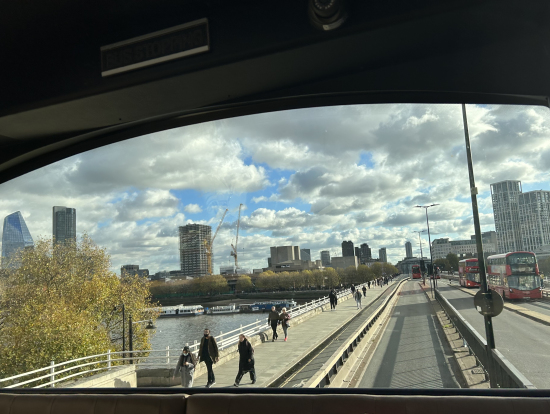 前面の窓からの眺めが最高でした