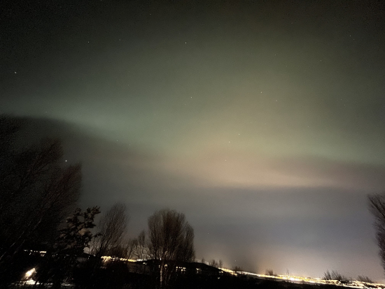 奇跡的に見れたオーロラ