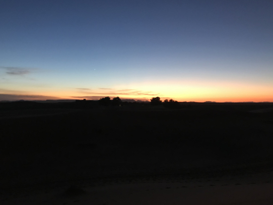 砂漠夕暮