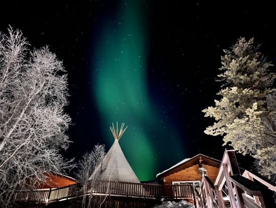 ダイニングホールの前。4日目
