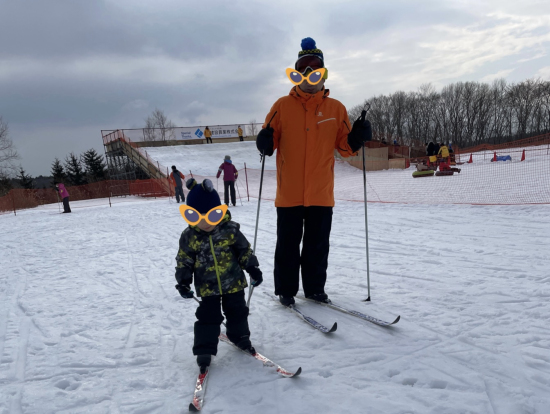 歩くスキーにて。