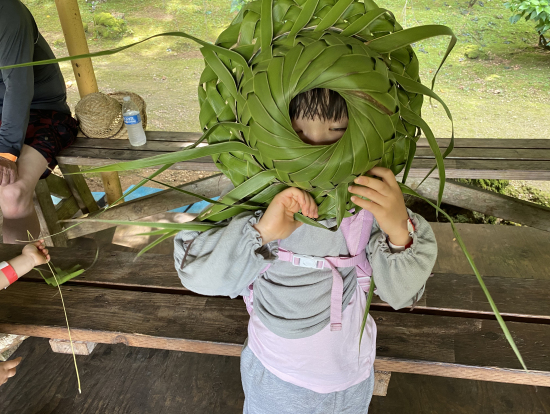 ジャンケンでゲットした帽子