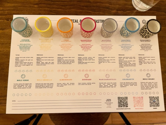 並べられた7種のメスカル