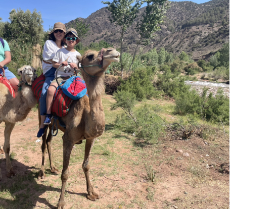 息子も大喜びのラクダ乗り