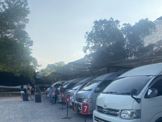 帰りのシャトル乗場