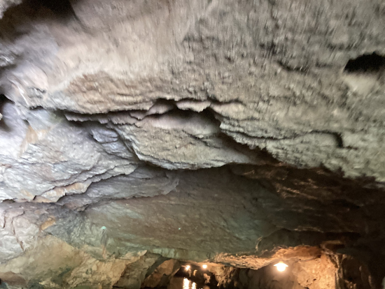 小舟でこんな洞窟も通ります