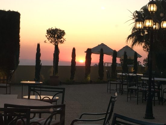 ホテルからの夕陽