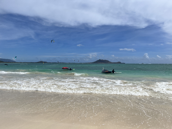 カイルアは少し風が強かったです