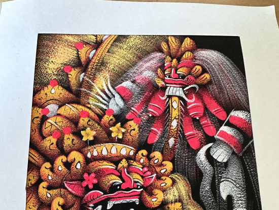 インドネシアっぽいアナログイラストfrom物売り