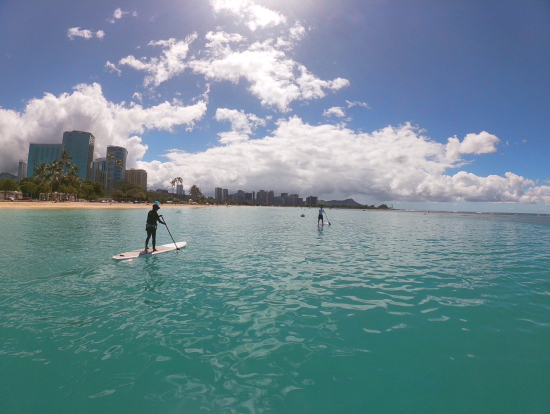 アラモアナビーチを１往復以上楽しみました。