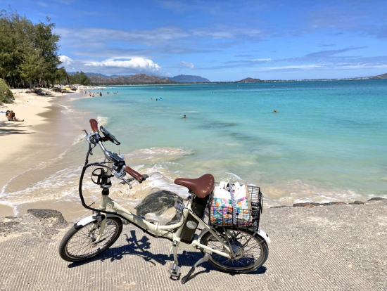 海の際まで自転車で行けます♪