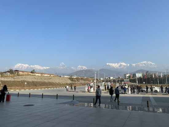 ポカラ空港到着後