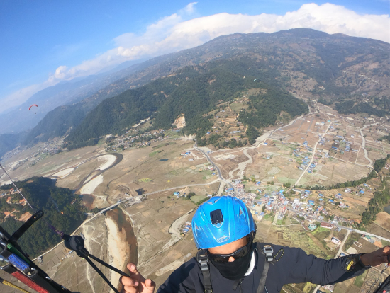 オプションのパラグライダー参加すべし!