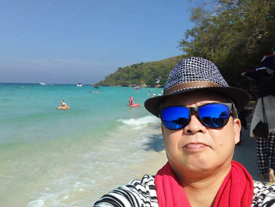 綺麗な海(自撮り)