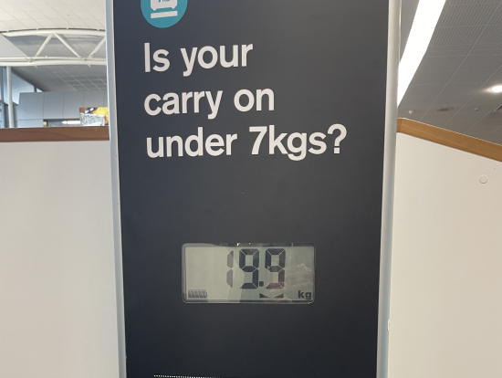 預け荷物は23kgまで
