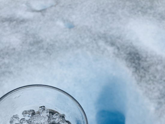 氷河の氷で