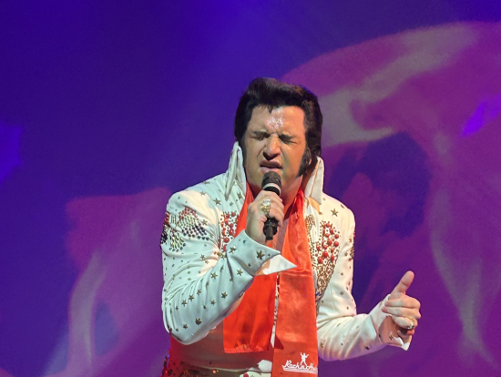 汗びっしょりのエルビス