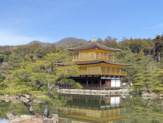 金閣寺鏡湖池もバッチリ