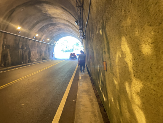 渓谷に行く途中