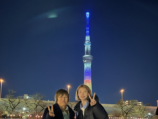 スカイツリーと一緒に
