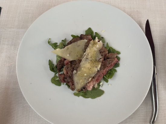 コースのステーキ!柔らかくてジューシー!