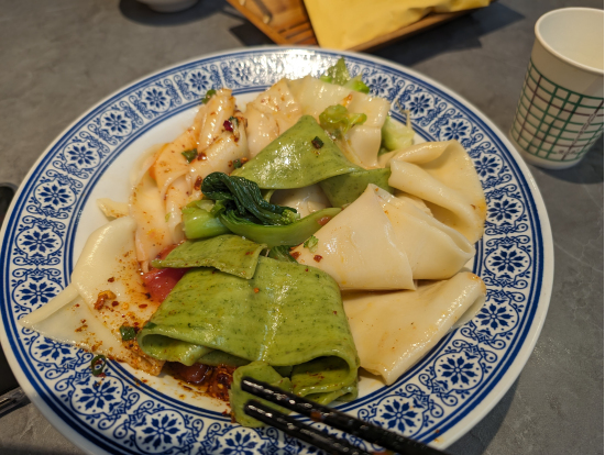 ビャンビャン麺 美味しかった