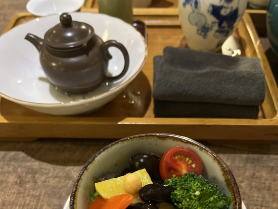 点心を楽しみながら復習です。