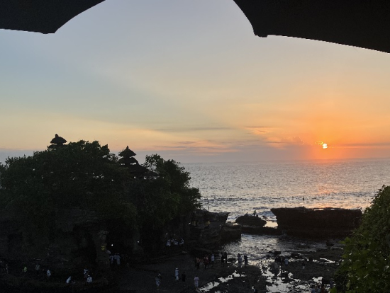 タナロット寺院の夕陽