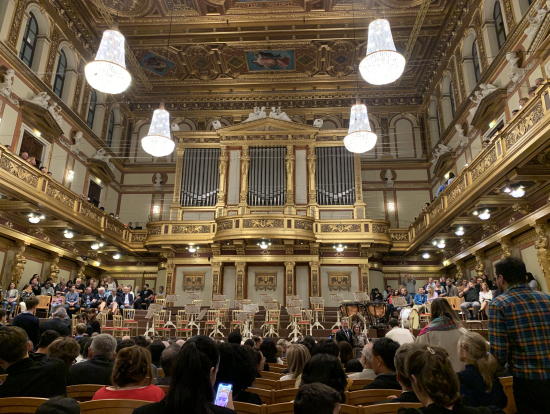 コンサート前の楽友協会大ホール