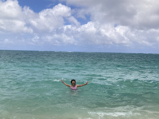 ウミガメに会えました