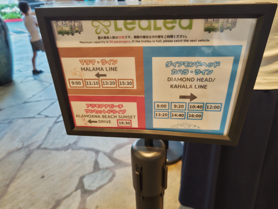ワイキキ巡回トロリーバス始発場所
